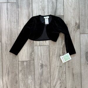 Black Velvet Cropped shawl